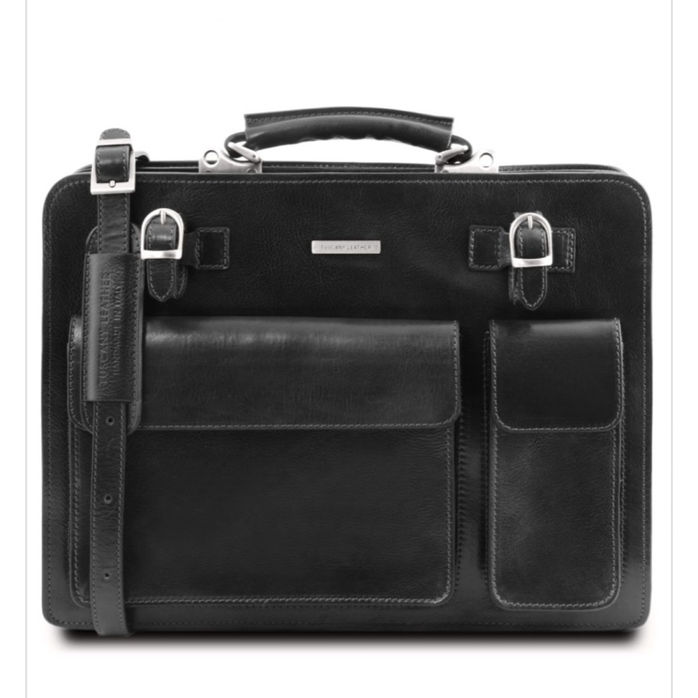 Venezia Leather briefcase 2 compartments